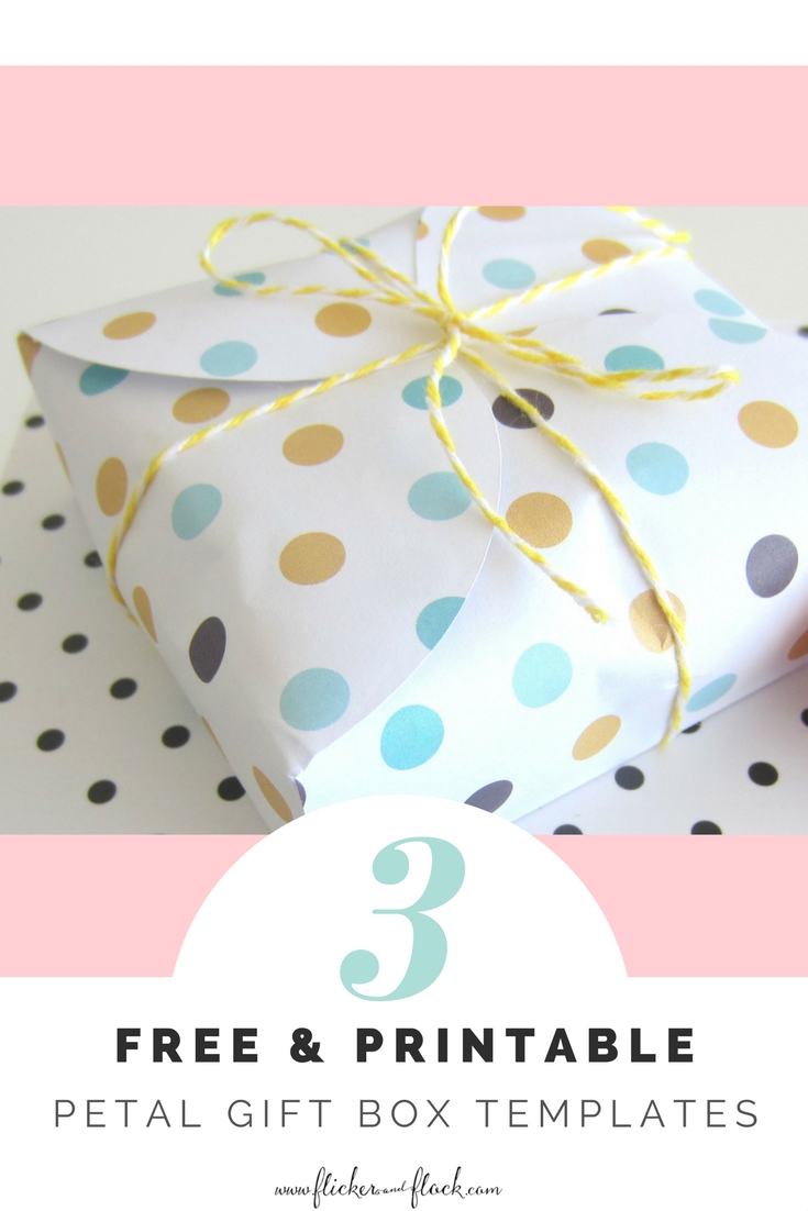 FREE printable petal gift box templates + gifting idea.