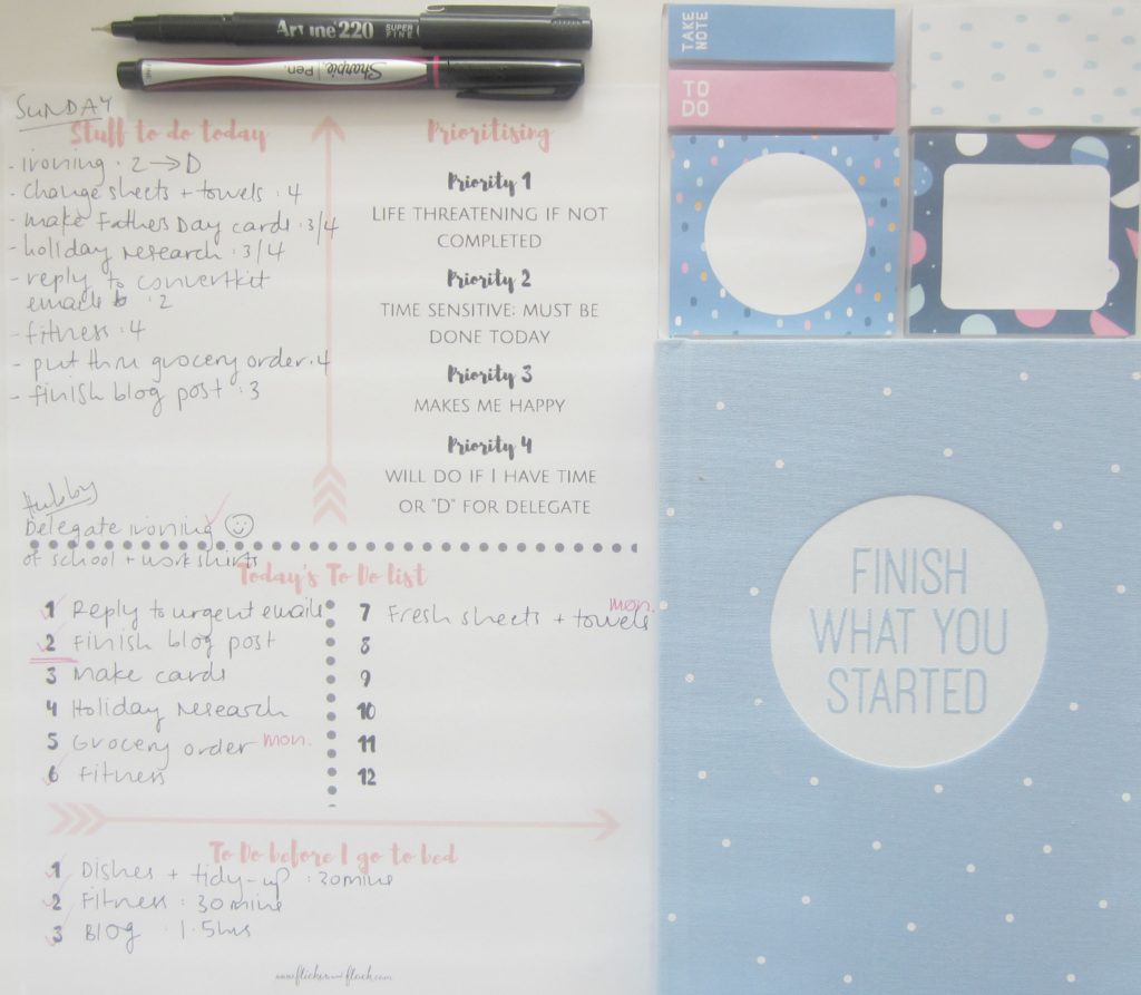 How to create the Ultimate To Do list in order to maximise your day. Free printable daily planner + checklist to help you prioritise!