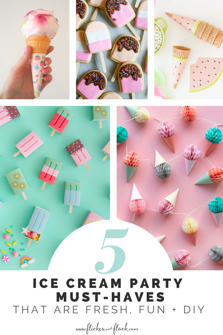 Love these ice cream party ideas + FREE printable ice cream wrapper download.