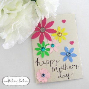 DIY paper flower card [+ FREEBIE template] - Flicker + Flock